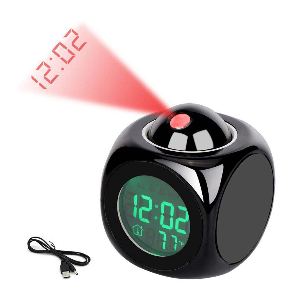 LED Display LED Projection Clock Temperature Projector Alarm Smart Time Digital