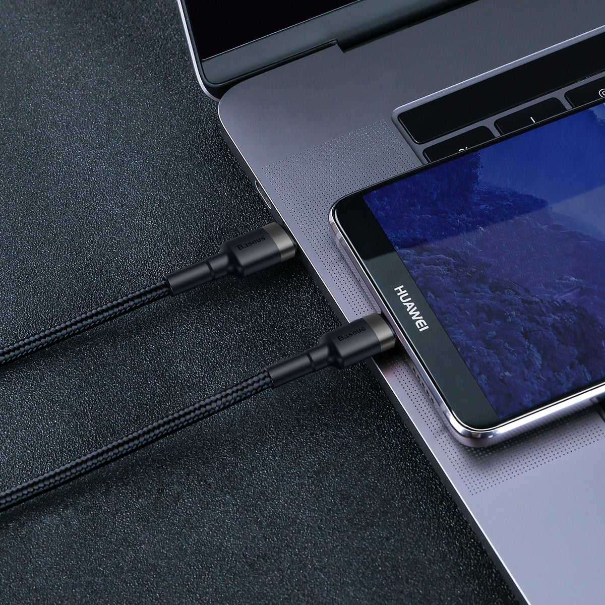 Type-C to Type-C 60W Cafule Flash Charging data (20V 3A) 1m Gray+Black Baseus