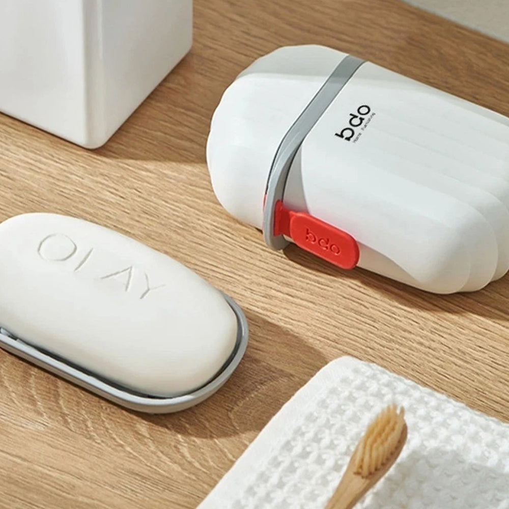 Travel Soap Case – Waterproof Soap Holder Container with Lid & Drainage Board