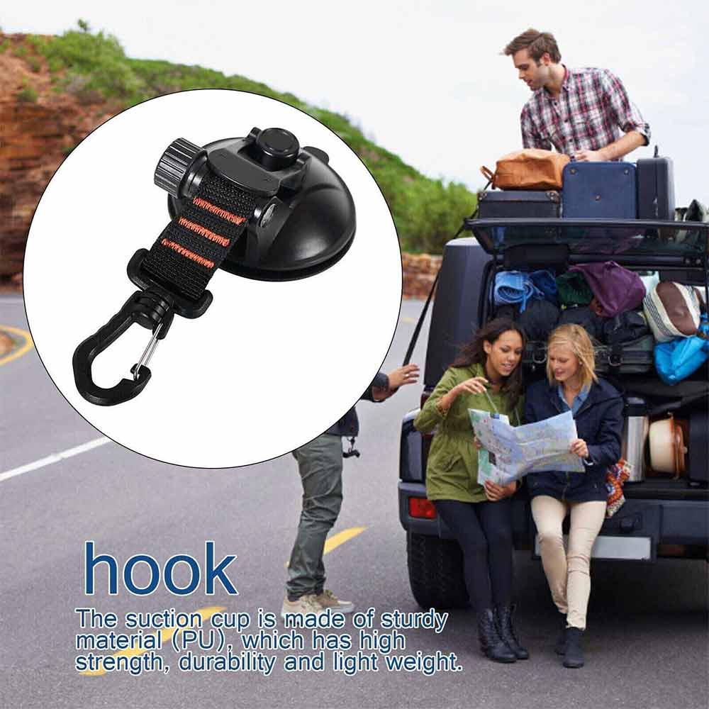 4pcs Suction Cup Anchor Securing Hook Tie Down Camping Tarp as Car Side Awning