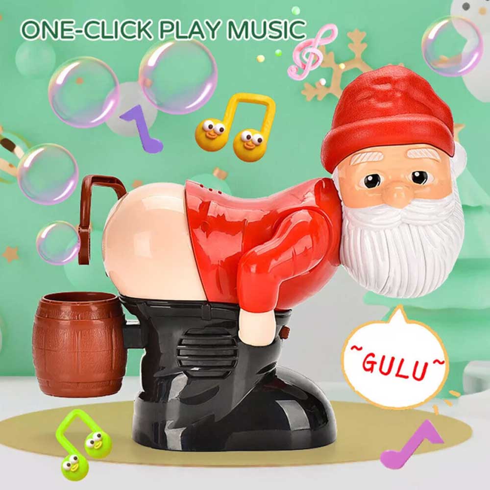 Electric Santa Claus Bubbles Machine Blowing Bubbles Music Light Entertainment