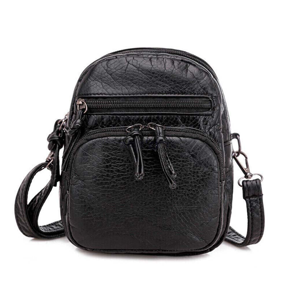 Hot Women PU Leather Crossbody Bag Small Multi Layer Large Capacity Phone Bag