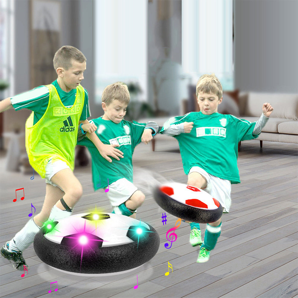 LED Music Kids Hover Soccer Ball, Battery Operated Air Floating Disc 18cm