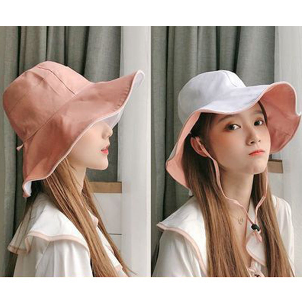 Women Men Bucket Hat Unisex Cap Cotton Fishing Hiking Camping Outdoor Sun Beach