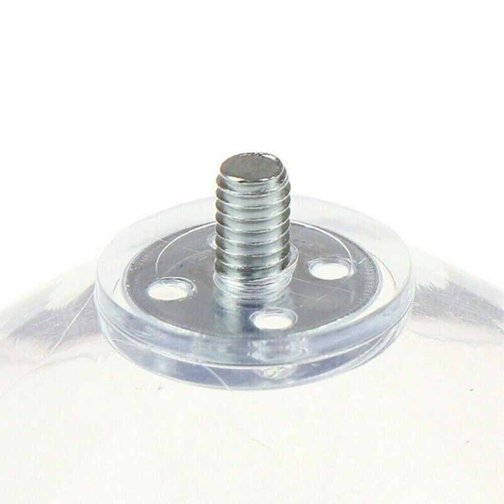 10PCS Strong Suction Cups with M4 Screw Rod Knurled Hook Clear Kitchen Glass