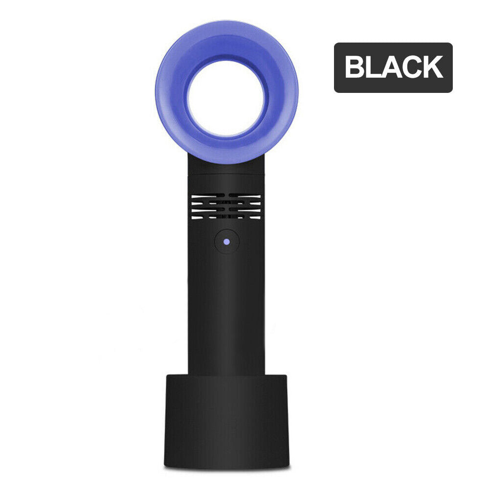 360 Degree Mute Portable Bladeless Hand Held Mini No Leaf Handy Fan USB Cooler