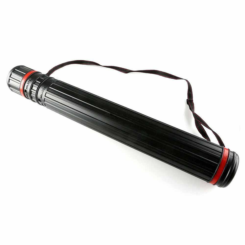 Extendable Telescopic Archery Arrow Back Shoulder Quiver Holder Tube w/ Strap