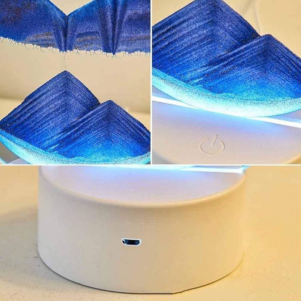 LED Quicksand Lamp – 3D Moving Sand Picture Table Lamp, 16 Color Hourglass