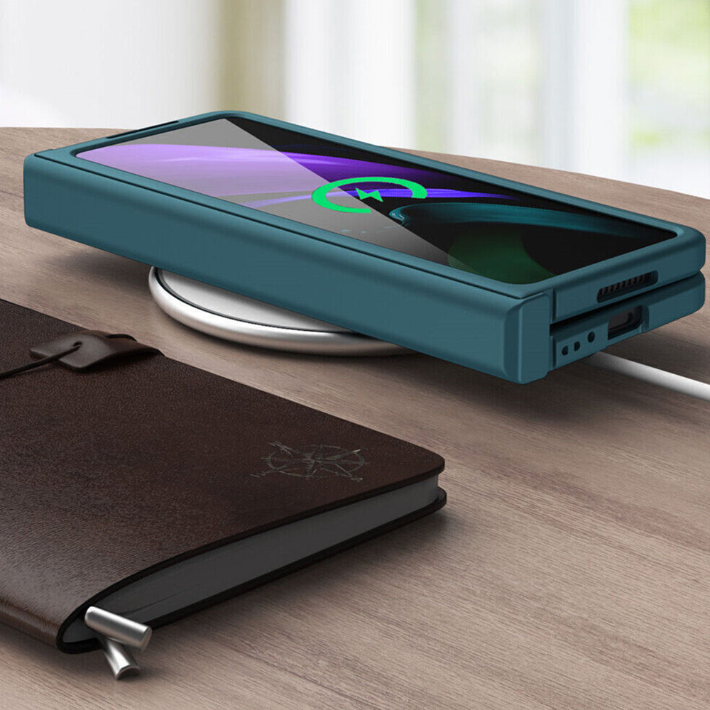 Full Cover Shockproof Hybrid Case With Pen Holder For Galaxy Z Fold 4 / Fold 3