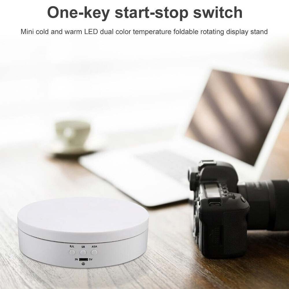 360°Rotating Electric Turntable Display Stand Jewelry Photography Show Holder