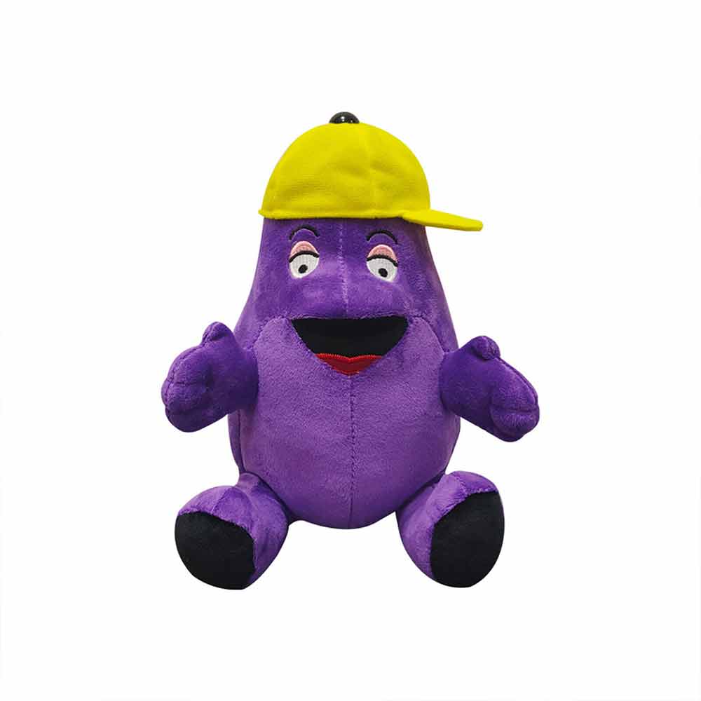 22CM GRIMACE Yellow Hat Plush Doll Purple Eggplant Mcdonald's CollectionToys