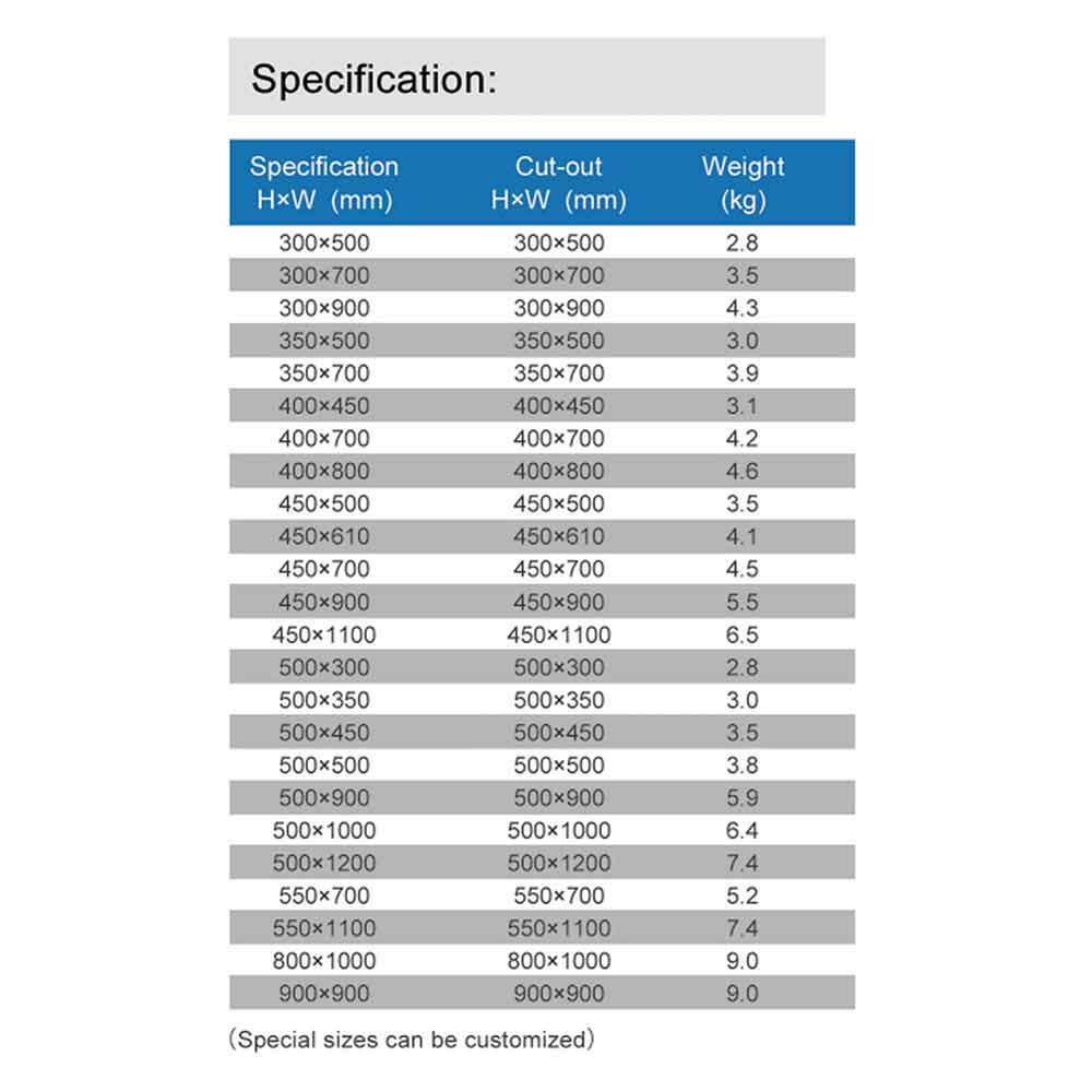 RV Caravan 450*900MM Square Push Out Flat Window Locking Handle Strut Attachment
