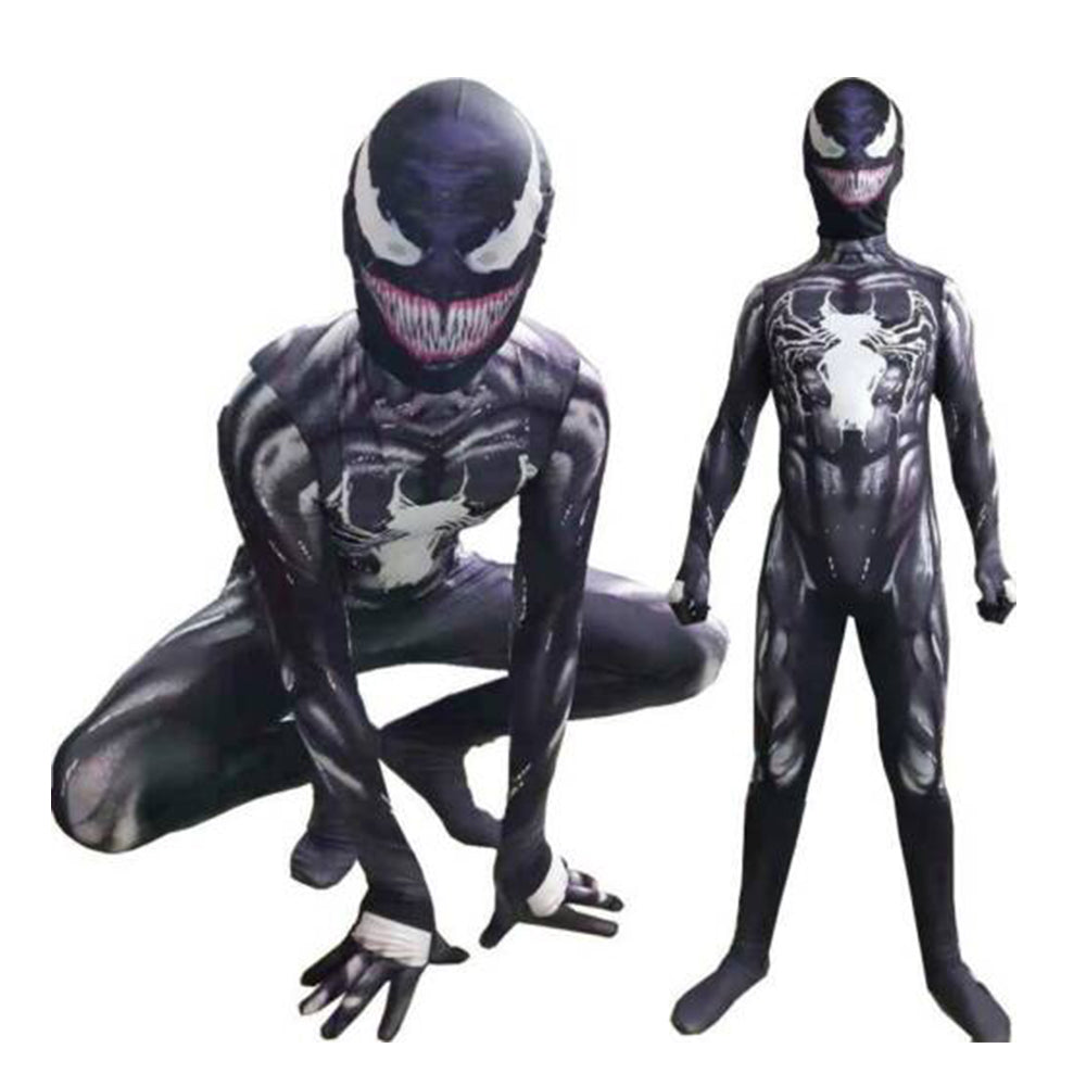 Kids Venom Costume Jumpsuit Boy Spiderman Superhero Cosplay Party Birthday Gift