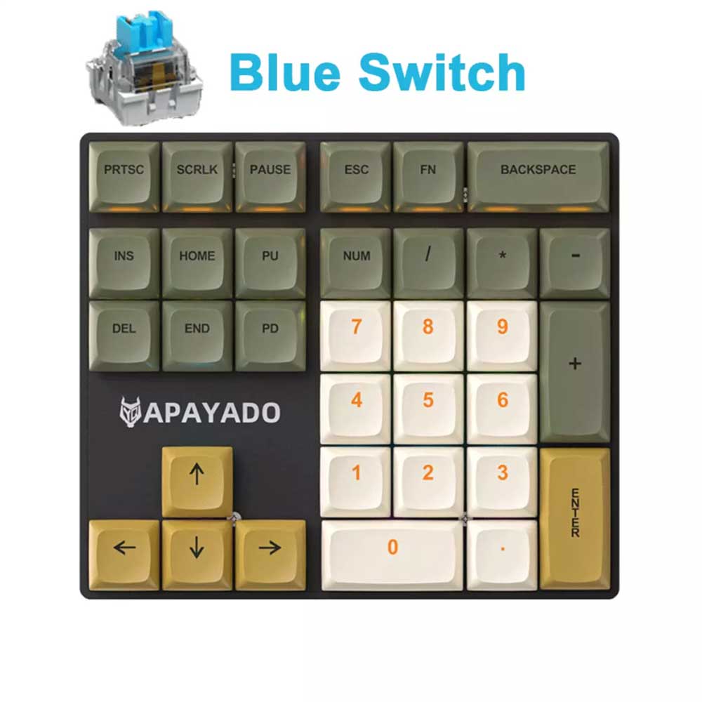 RGB K33 External Mini Keyboard 33 Key Left-Hand PBT Keycap Plug & Play Keypad