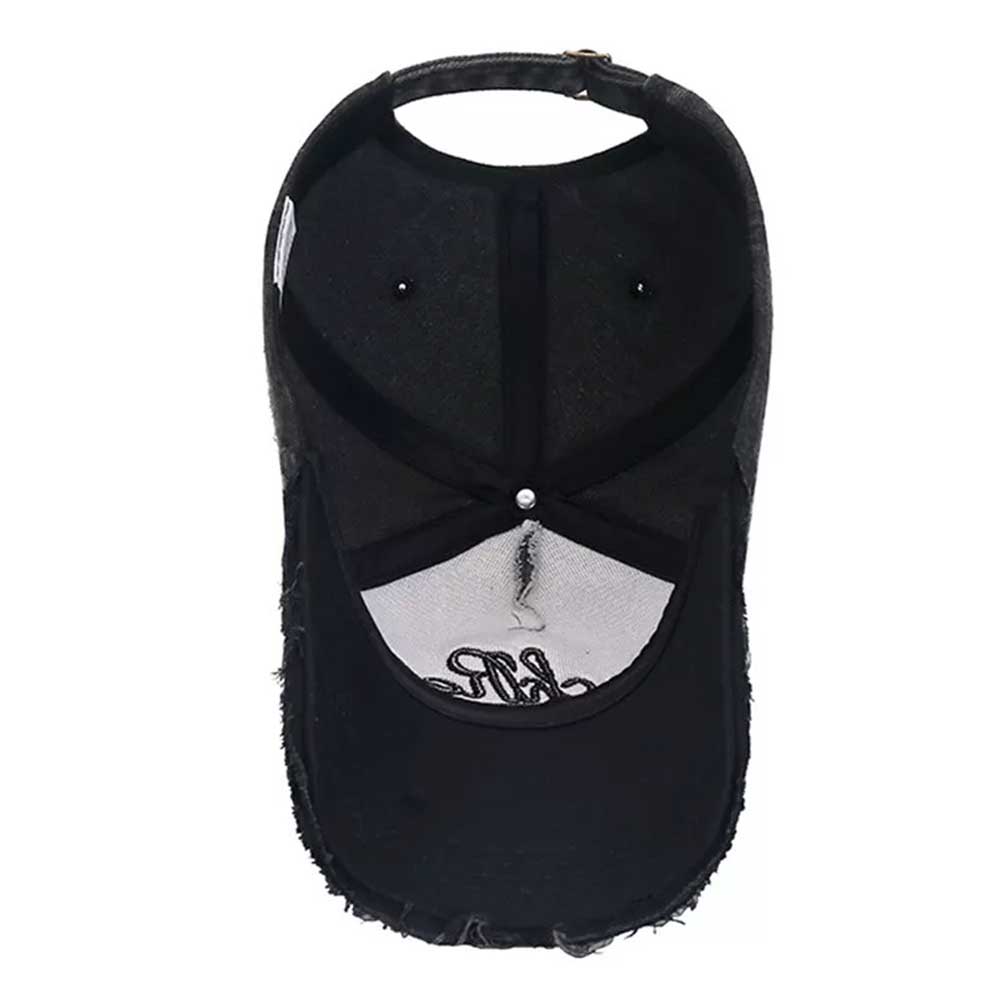 Trucker Baseball Cap Unisex Hip-hop Hat Sport Snapback Mens Adjustable Womens BLACK