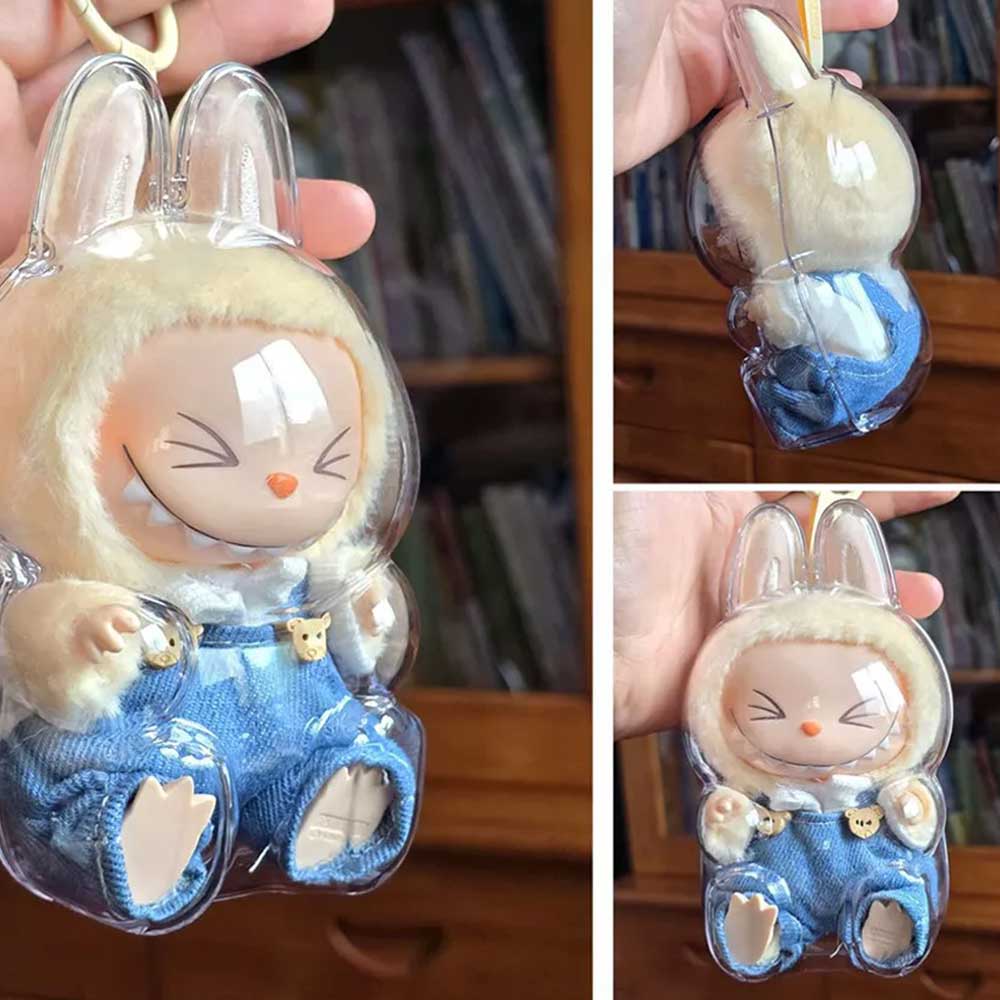 Transparent Protective Case For POP MART Labubu Plush Doll The Monsters Cover