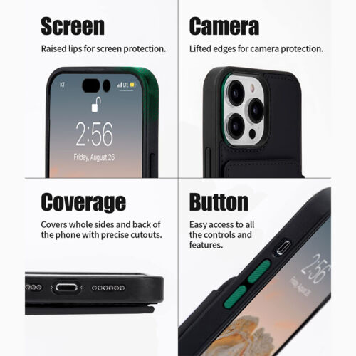 Goospery Balance Fit5 Card Case for iPhone 14 series Case Ultra Slim PU Leather