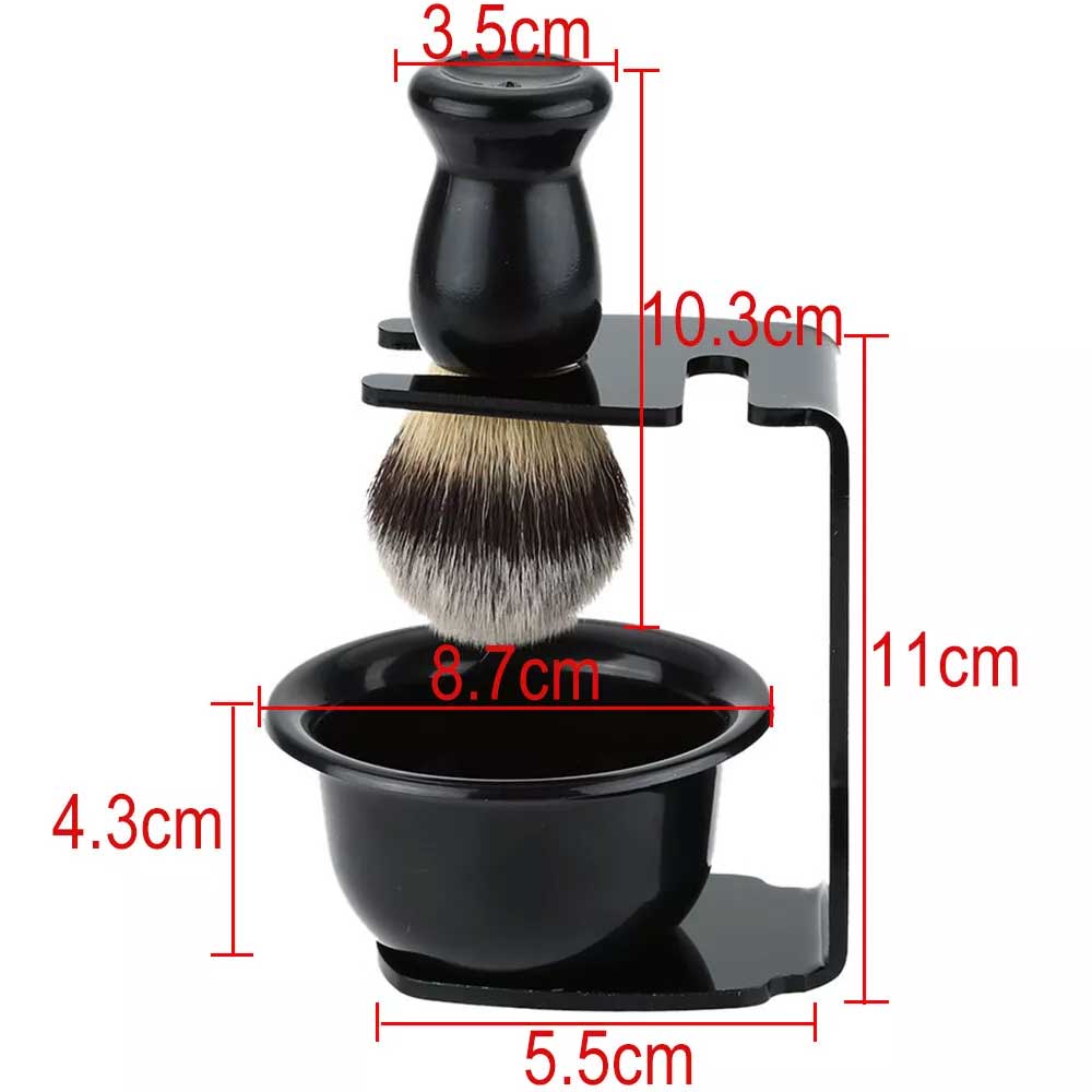 Holder Rack Stand Shave Safety Razor Bowl Tool Set Men Shaving Brush Mug Cup