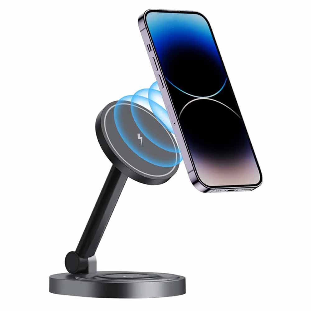 Magnetic Wireless Charger Stand For iPhone 15 14 13 12 Pro Max Magsafe Charger
