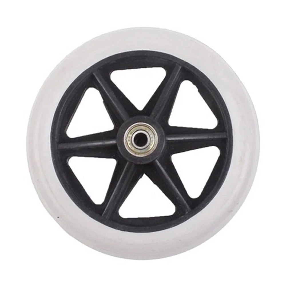 2x 7" Heavy Duty Wheelchair Replacement Front Wheel Smooth-Caster Solid Wheels