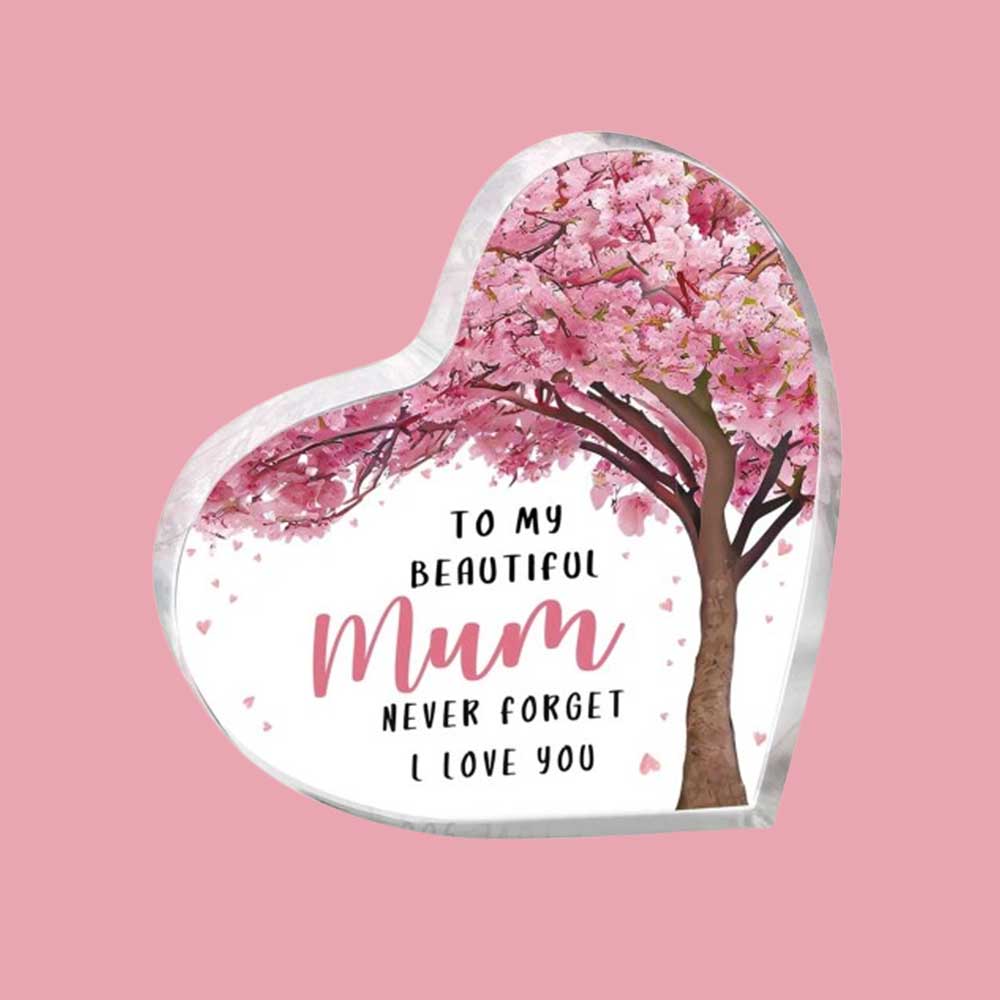 Love Heart acrylic Decor Gift to Mom Mother's Gift 10X10CM