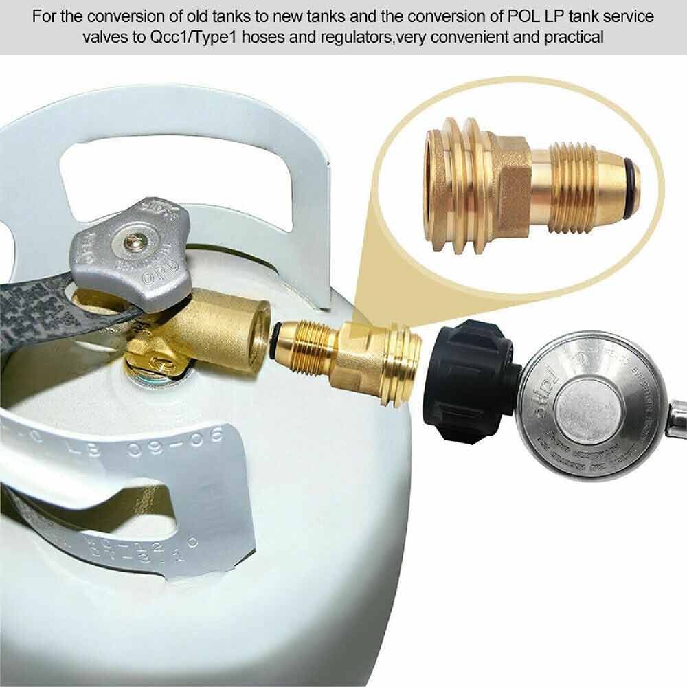 BBQ Propane Gas Refill Adapter Valve Cap 1Lb Cylinder Tank Coupler Heater Bottle