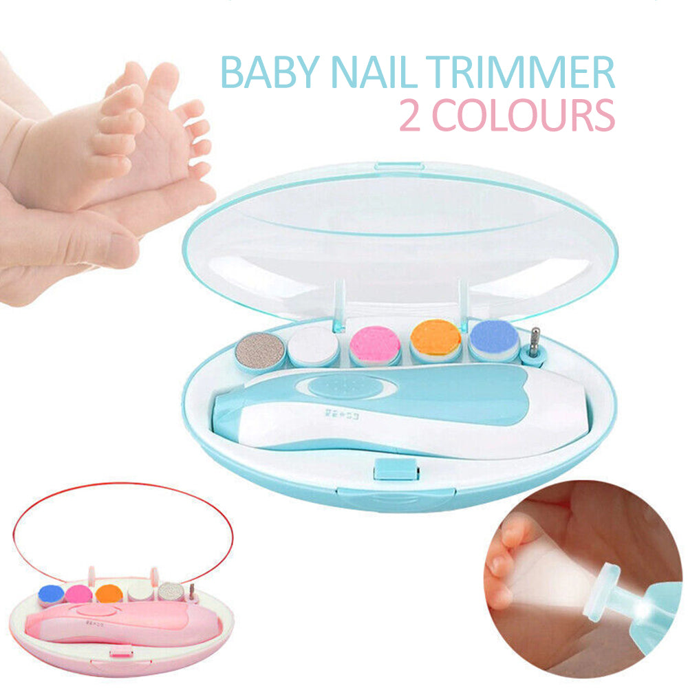 Electric Baby Nail Trimmer Infant Newborn Safe Grinder Clipper Tools Set