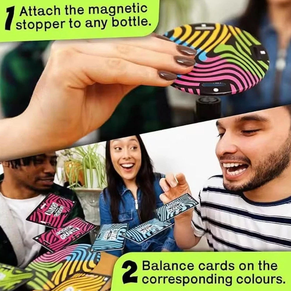 Cards vs. Gravity Pro — Defying Gravity Card-Balancing Party Game for 2-8 Players, Family & Friends Fun