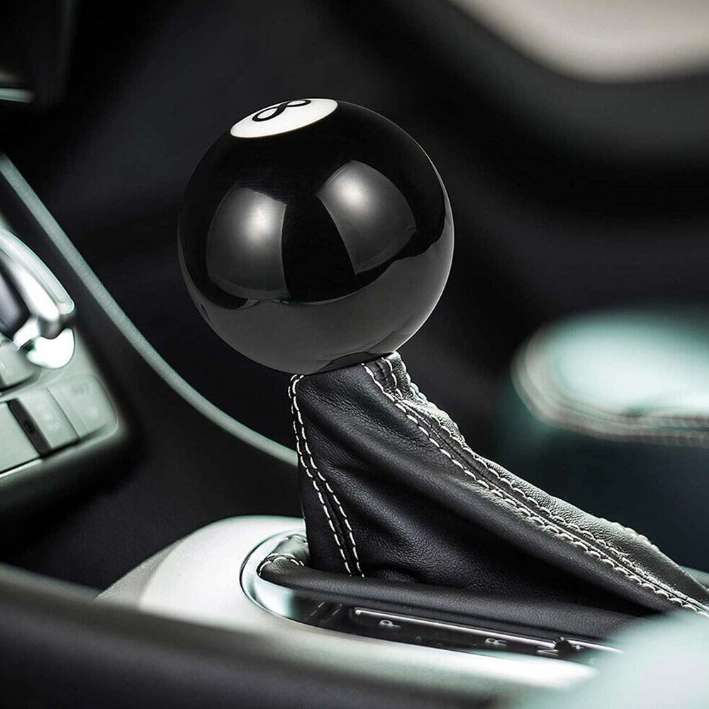 Manual Car Gear Stick Shift Knob Billiard Ball Shifter Lever Cover + 3 adaptors