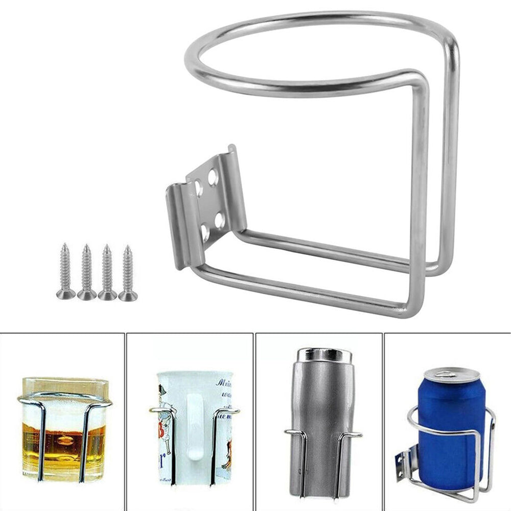 2pcs Stainless Steel Boat Ring Cup Drink Holder for Marine Yacht Truck RV Car Trailer