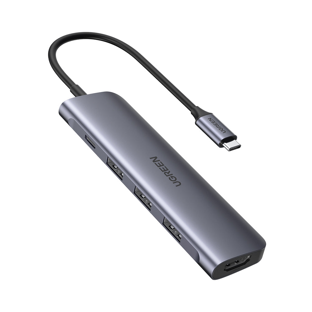 5-in-1 USB-C Multiport – HDMI + 3 USB 3.0 + 100W PD Charging Hub