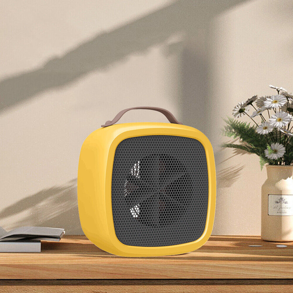 500W Mini Electric Heater Fall Proof Desktop Fan Warmer Portable for Home