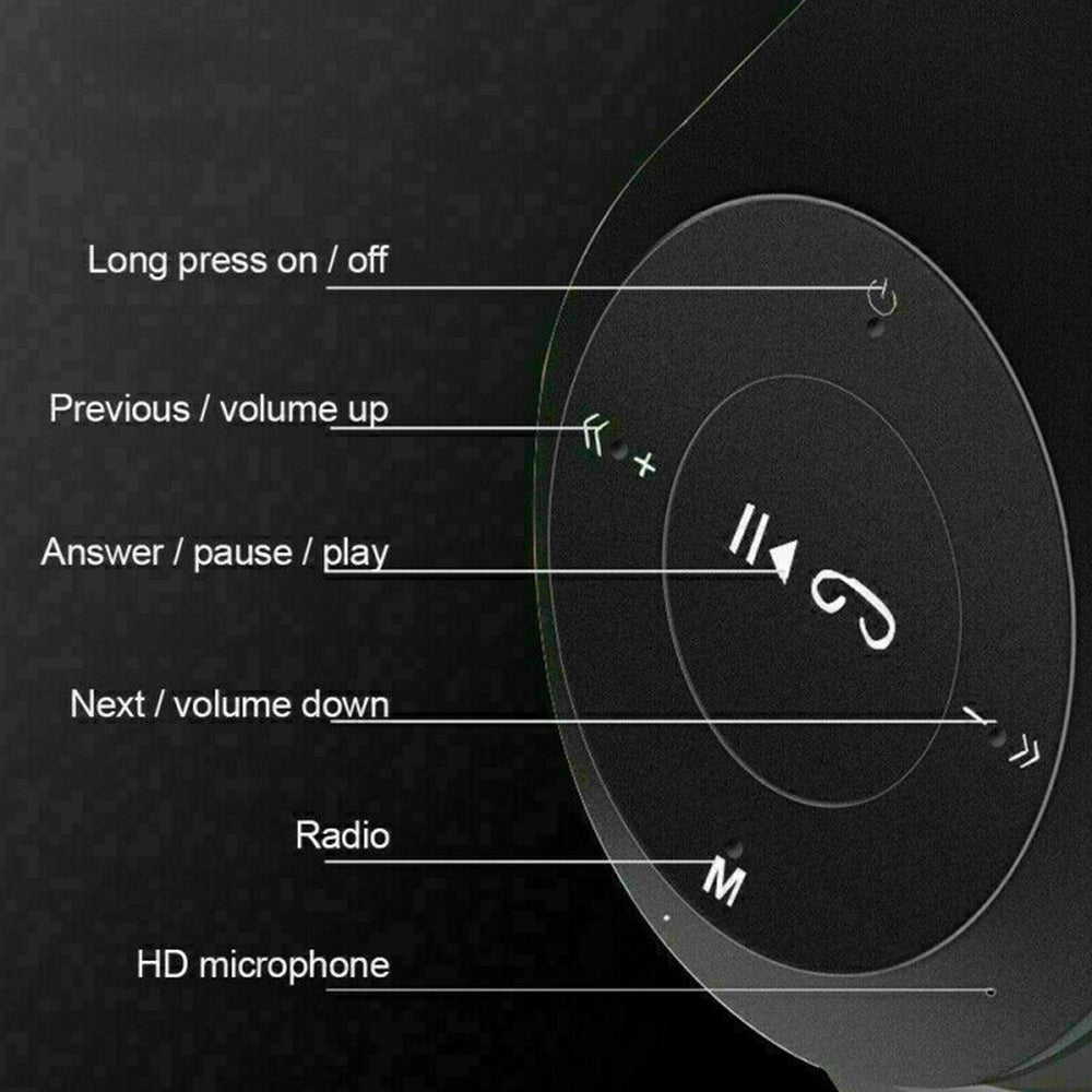 Wireless Bluetooth 5.1 Headphones with Noise Cancelling Over-Ear Earphones