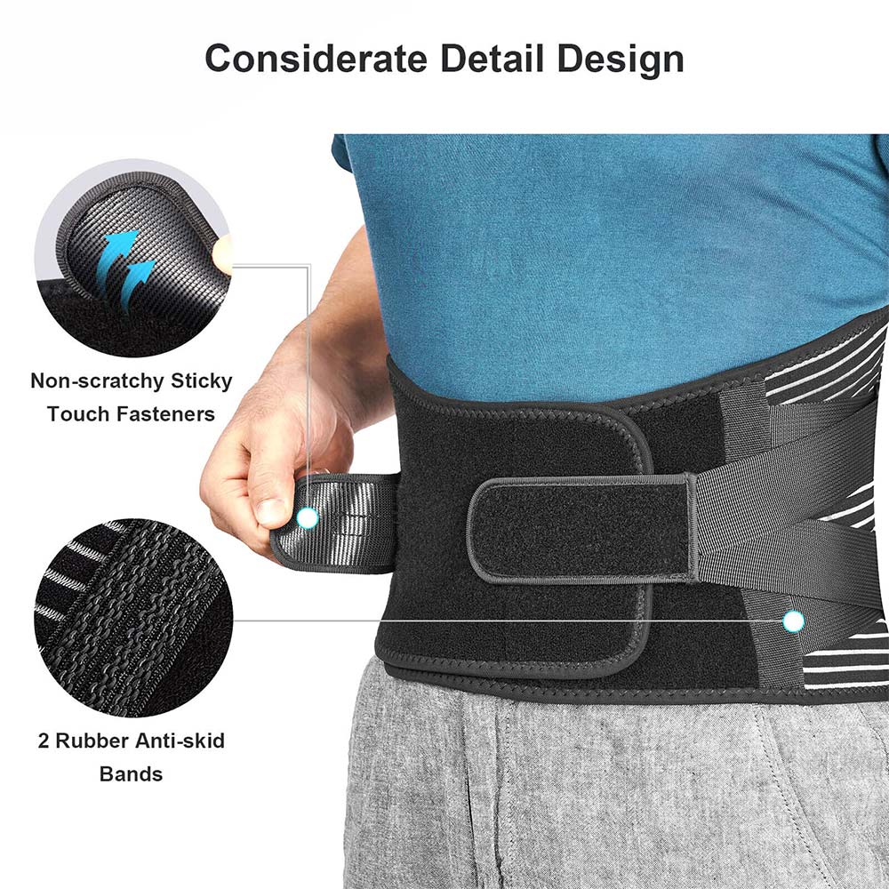 Nylon Lumbar Lower Back Support Brace Pain Relief Posture Orthosis Waist Belt