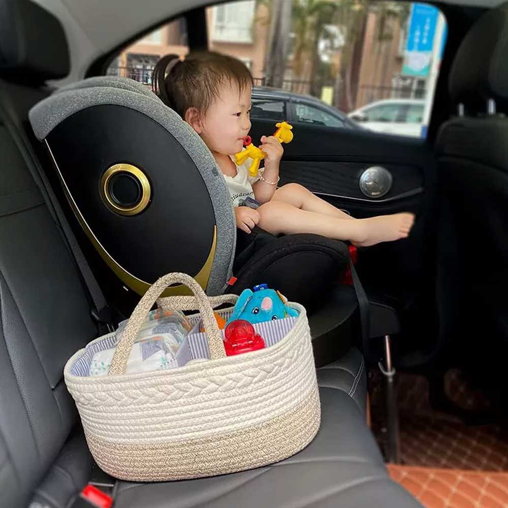 Nappy Caddy,Baby Diaper Caddy Organiser, Portable Nursery Storage Basket