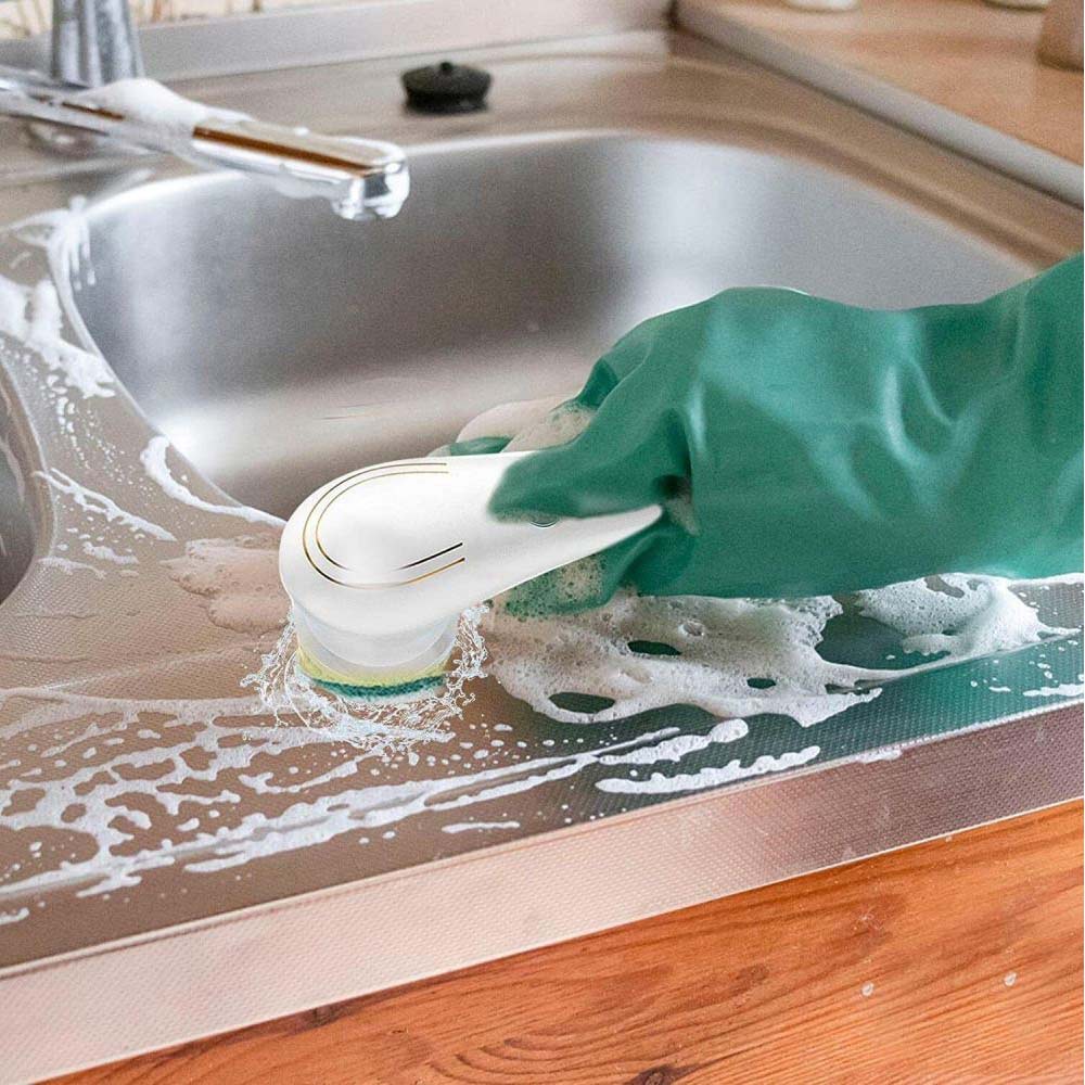 Electric Cordless Cleaning Brush Spin Scrubber Turbo Scrub Cleaner For Bathroom