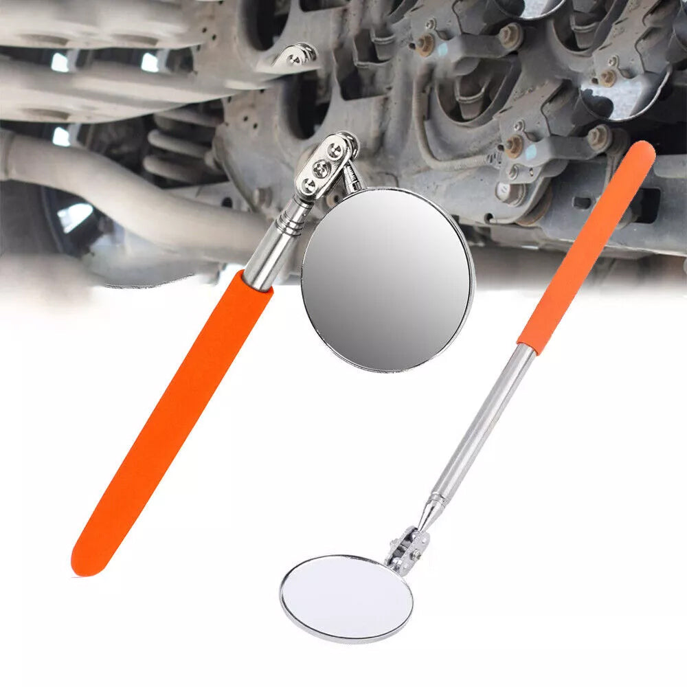 Extending 44CM Inspection 5CM Mirror Telescopic Swivel Car Mechanic Folding Tool 360 DIY