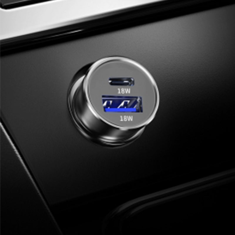 PISEN Metal PD + QC Fast car charger 36W (Black) 5 Pcs 26% off