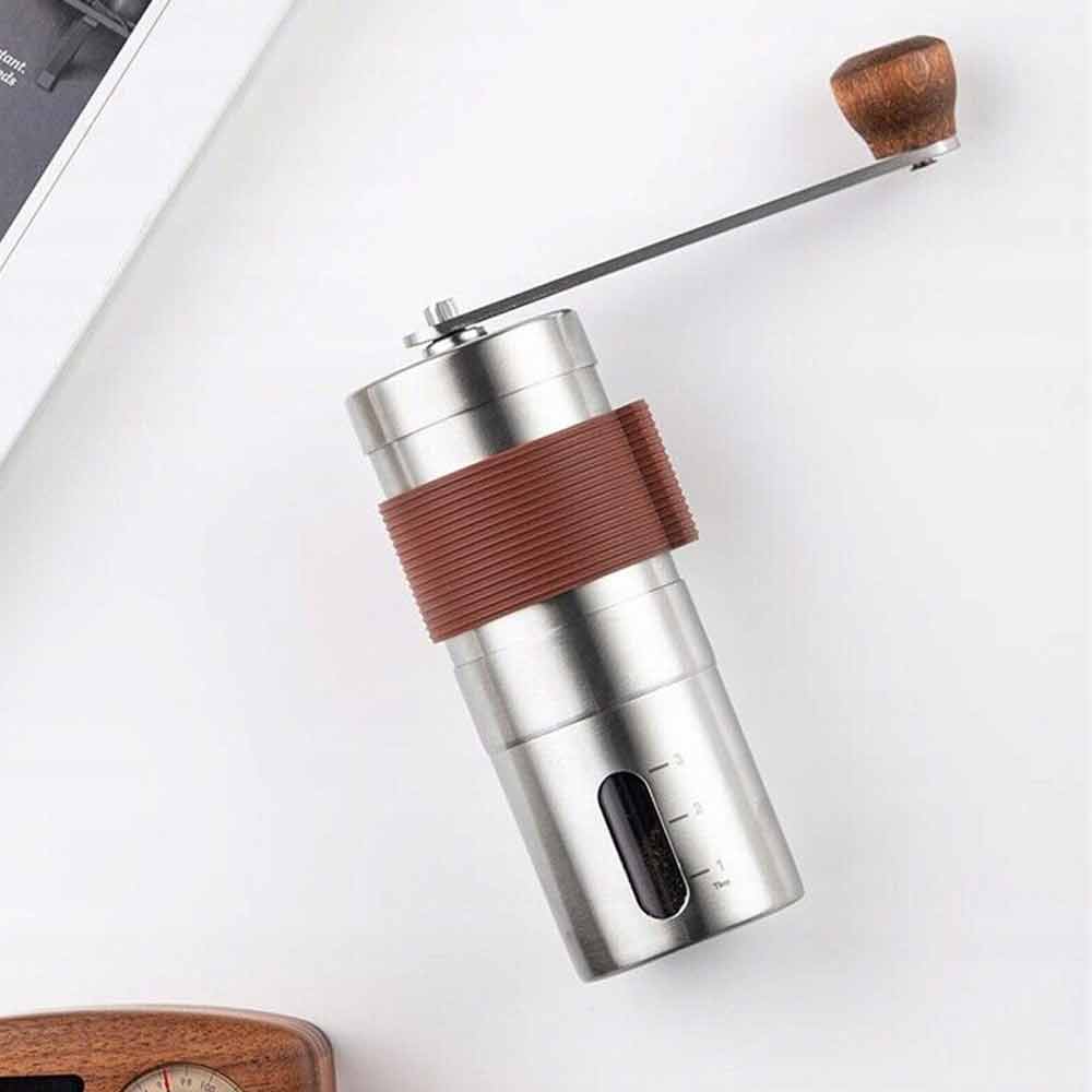 Manual Coffee Grinder Burr Hand Spice Bean Stainless Steel Adjustable Coarseness