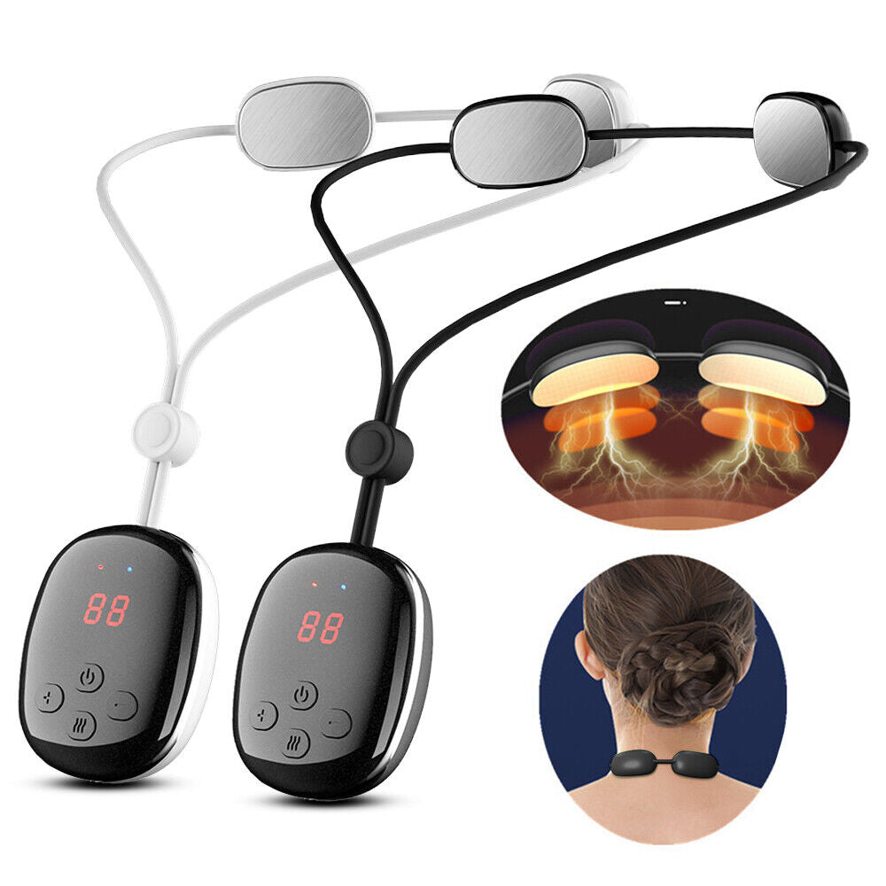 Electric EMS Hanging Spine Massager Neck Shoulder Massage Hot Compress Massager