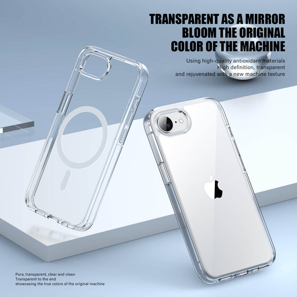 For iPhone 16e Case Compatible with Magsafe Cover Clear + TG Screen Protector