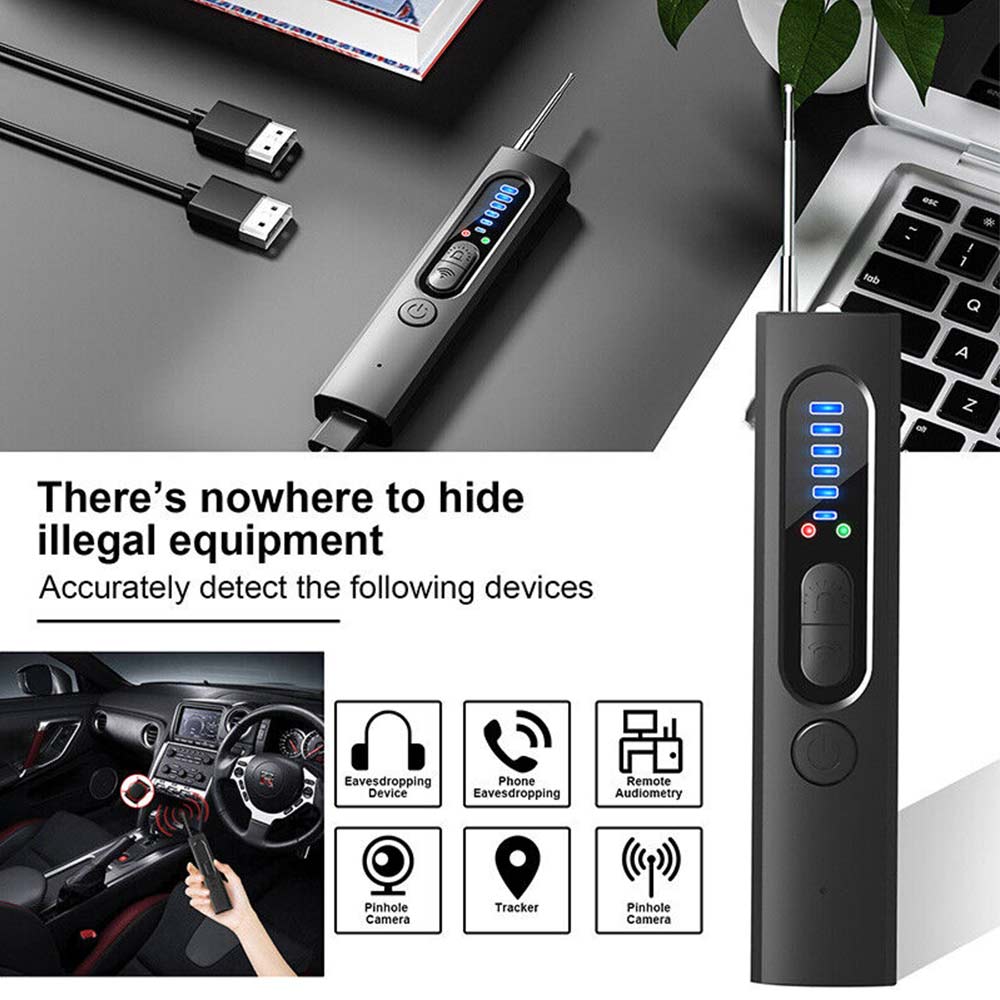 Hidden Camera Detector Anti Spy Bug GPS Tracker Finder Scanner Device Hotel Car