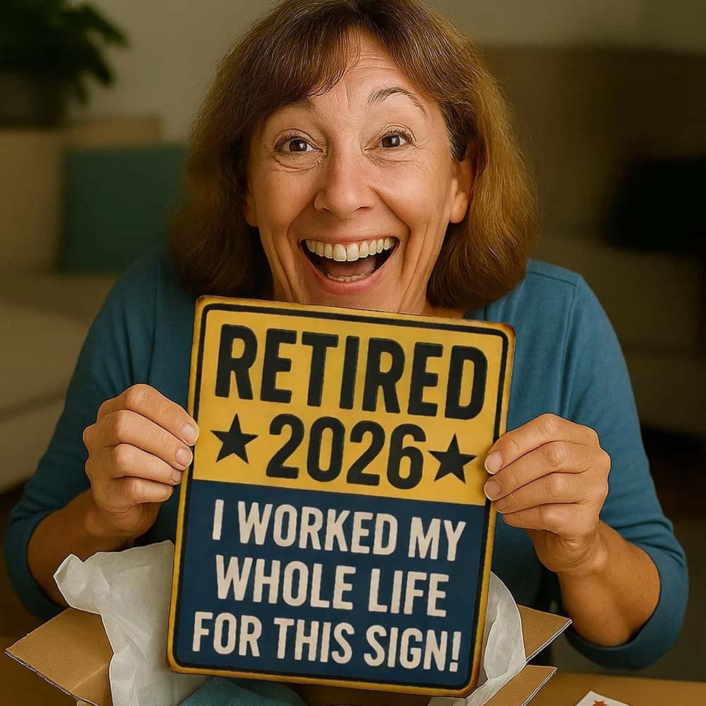Retired 2026 Sign – Funny Retirement Gift for Men & Women, Wall Decor