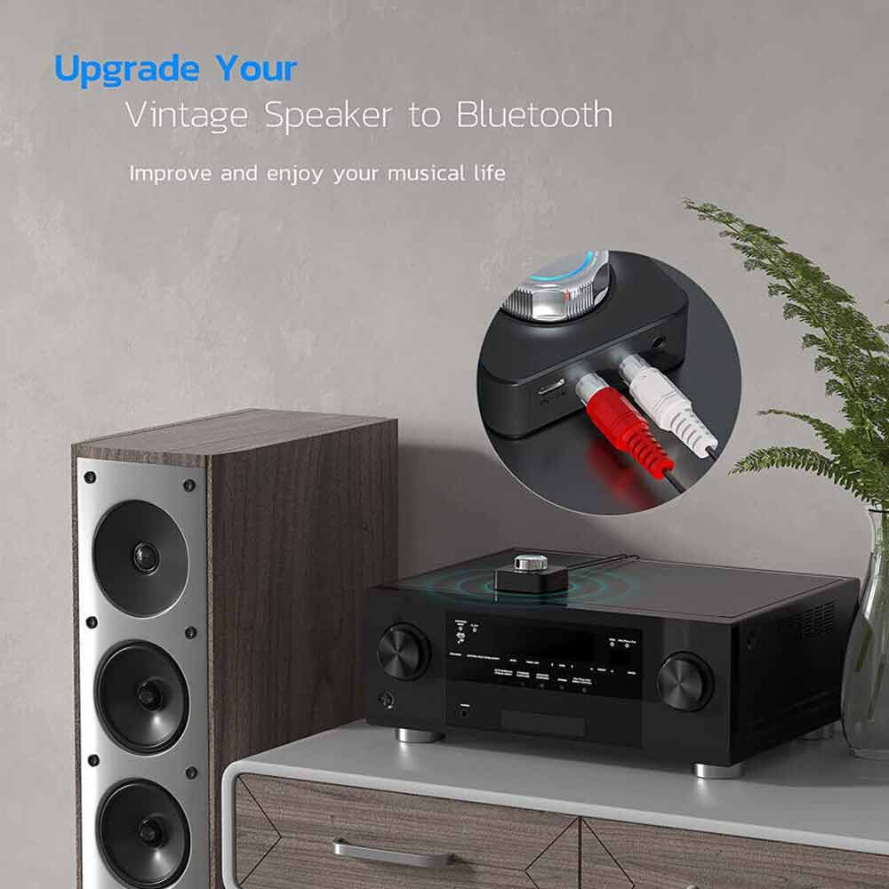 Bluetooth 5.0 Audio Receiver Bar Wireless Stereo Adapter 3.5mm AUX RCA Cable NEW