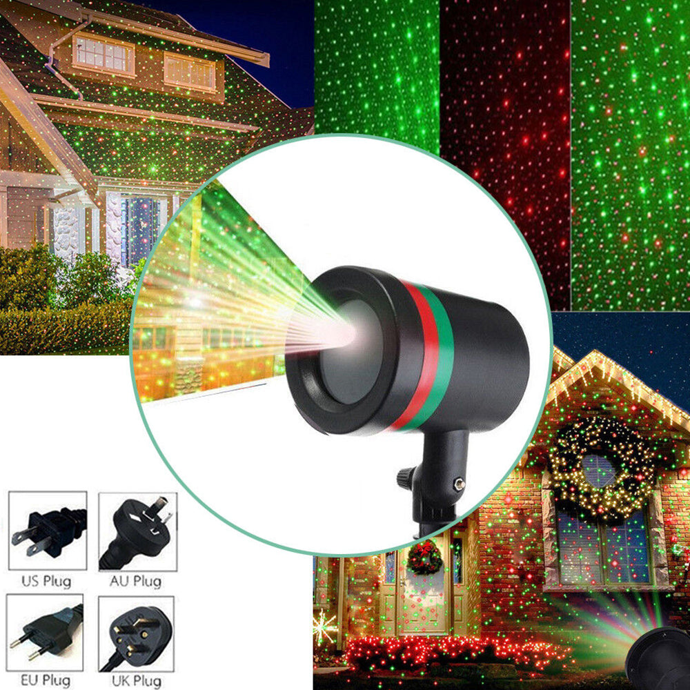Laser Light Christmas LED Moving Laser Projector Lights Lamp Xmas Party Outdoor