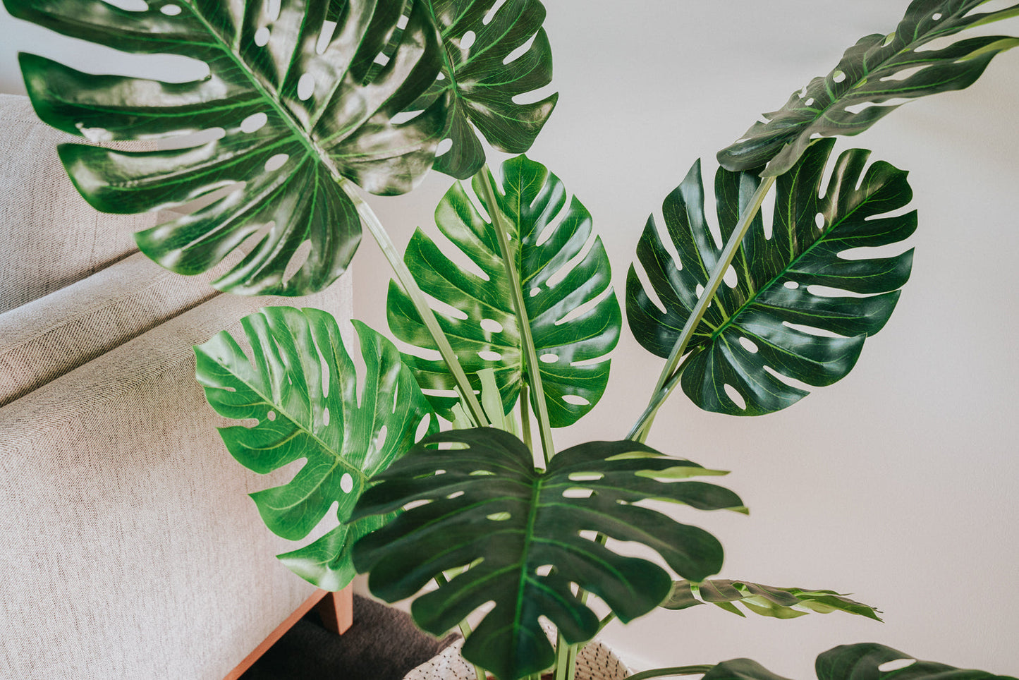 120cm Faux Artificial Home Decor Potted Monstera Plant