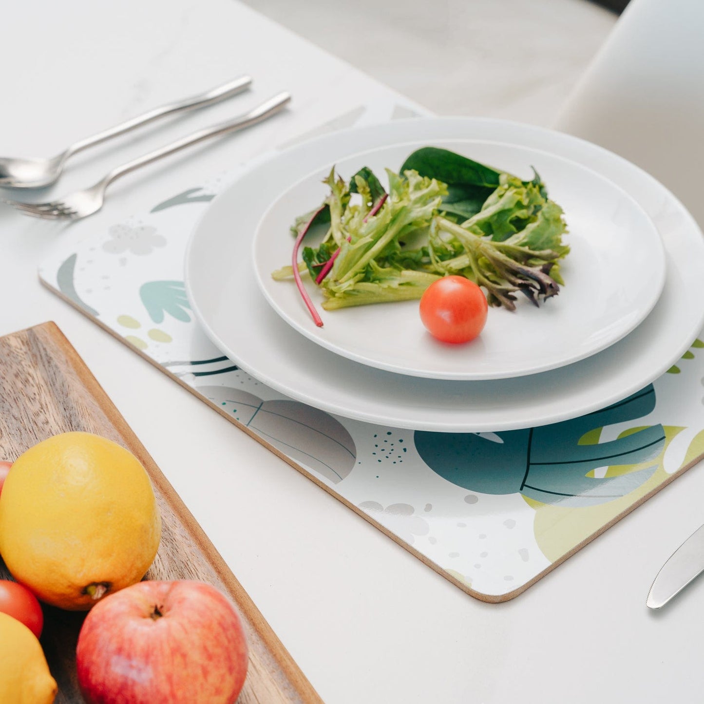 Clevinger 8 pcs MDF Placemats and Coasters Monstera