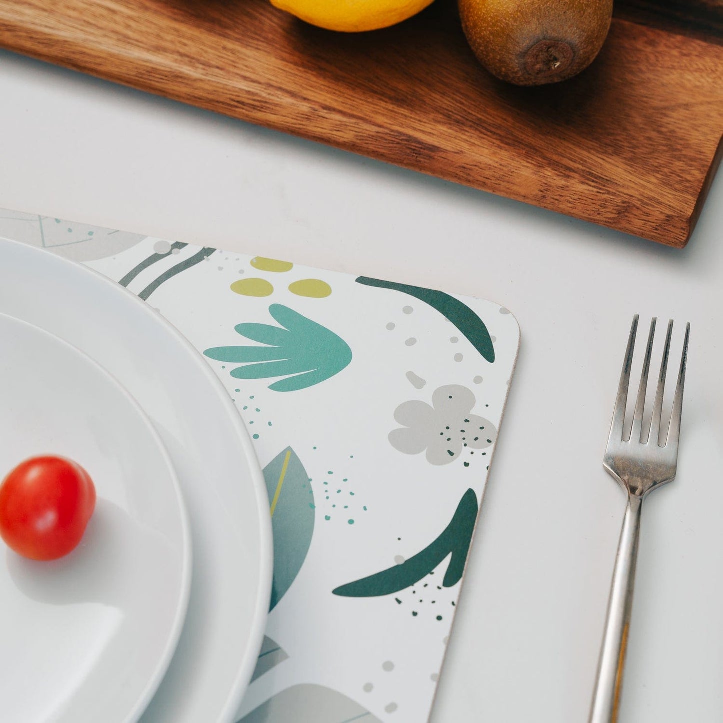 Clevinger 8 pcs MDF Placemats and Coasters Monstera