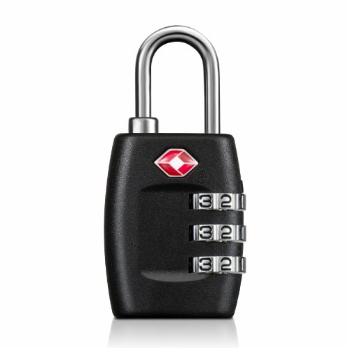 TSA Approved Combination 3 Dial Travel Padlock