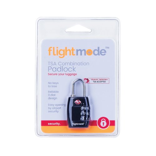 TSA Approved Combination 3 Dial Travel Padlock